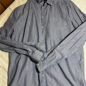 GAP women Button-Up boyfriend fit Shirt cotton with metallic thread detail shirt